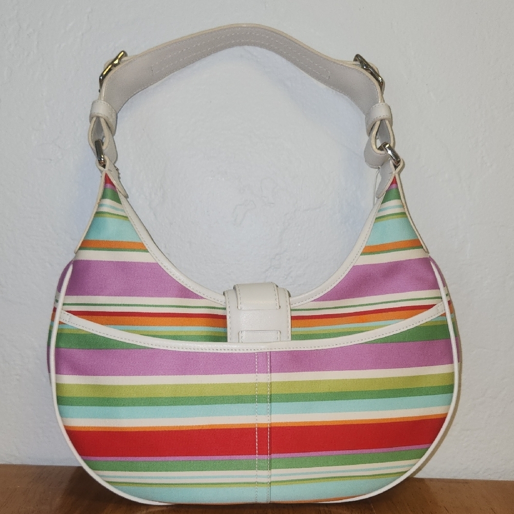 Coach Multicolor Striped Hobo Shoulder Bag - Picture 7 of 14